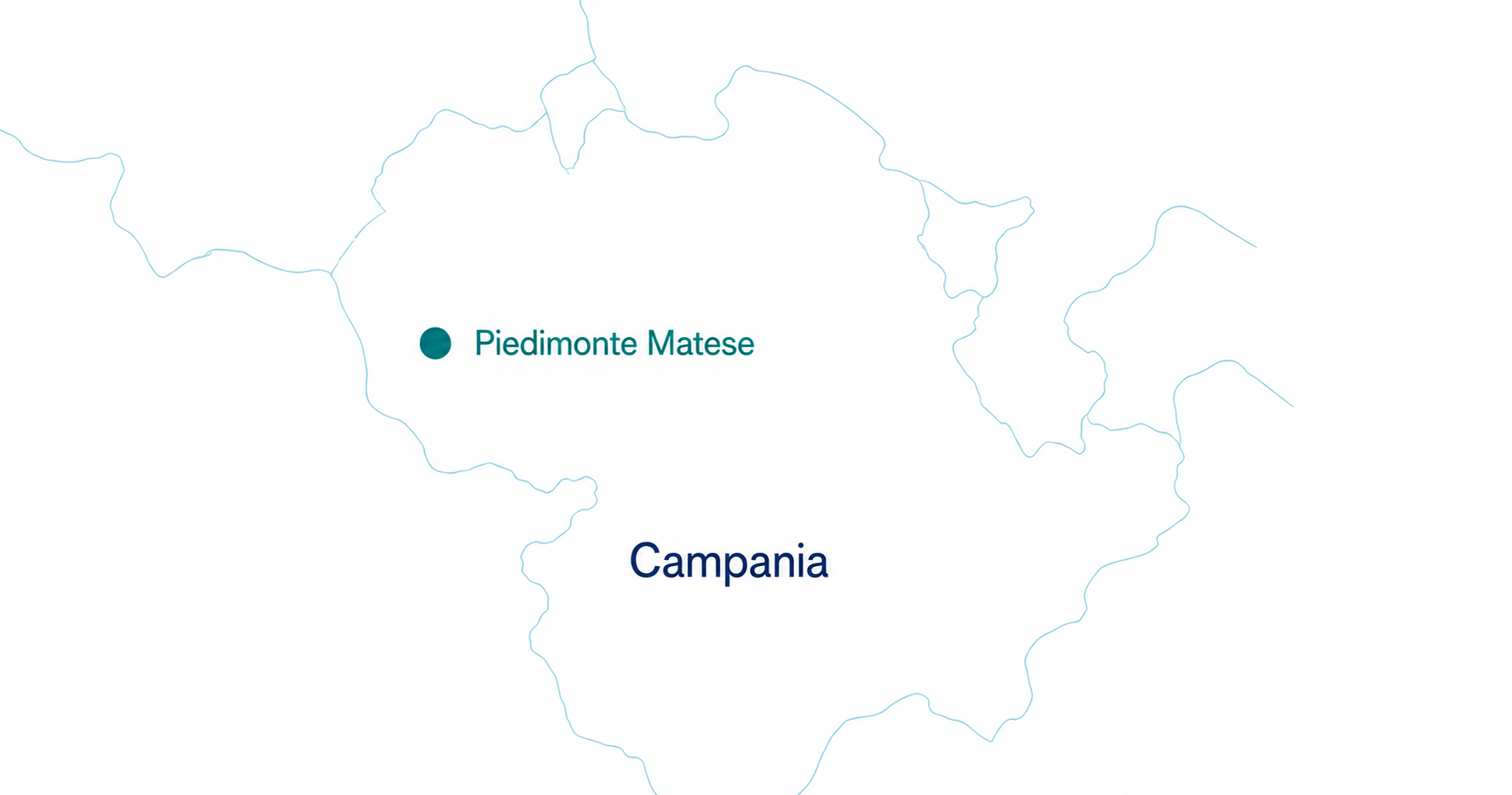 Mappa illustrativa della Campania con Piedimonte Matese